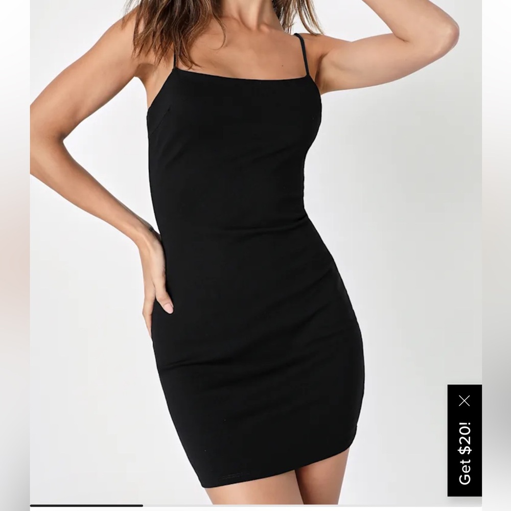 Elegant Black Spaghetti Strap Dress